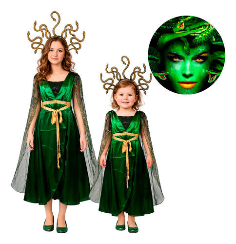 Disfraz Medusa Cuentos Infantiles Dia Del Libro Halloween Verde