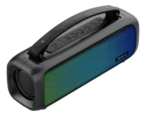 Parlante Bluetooth Portátil 10w Mgboom Truewirelesss Usb Jack 3.5mm Radio Fm Master-g Color Negro