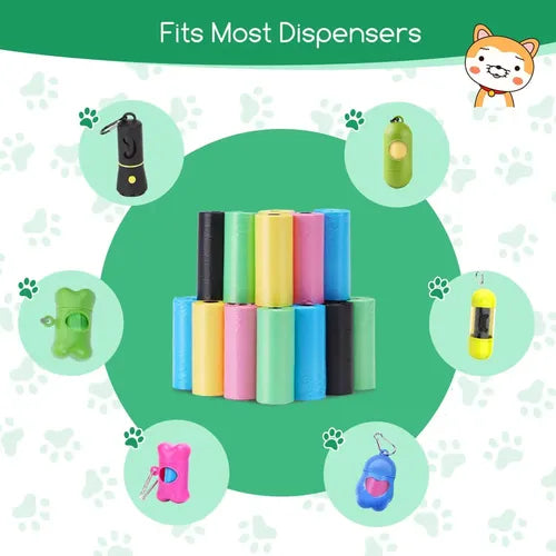 20 Rollos De Bolsa Para Caca Portátiles De Colores Multicolores