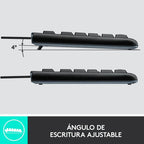 Kit De Teclado Y Mouse Logitech Mk120 Español Latinoamericano De Color Negro