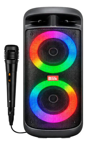 Parlante Karaoke Blik Upsound3 Bt 5.3 Radio Tf/sd Tws Rgb 5h Negro