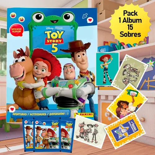Pack Album + 15 Sobres Toy Story 5 Original Panini 2026