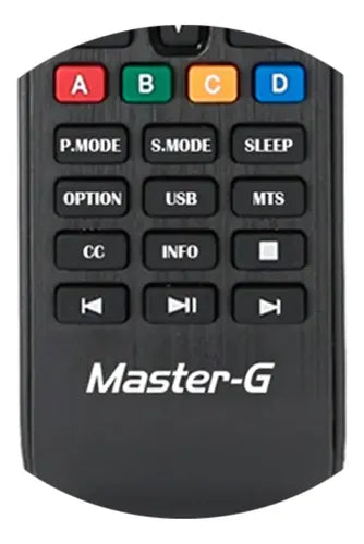 Control Remoto Universal Master-g 4 En1 Para Sony Samsung LG Negro