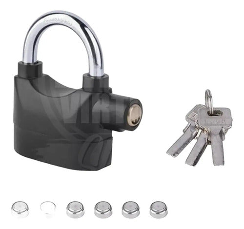 Candado Con Alarma Tipo U Con Copias De Llaves Seguridad
