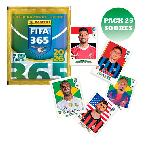Pack 25 Sobres Fifa 365 2026 Original Panini 125 Laminas