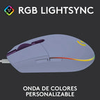 Mouse Gamer Logitech G203 New Rgb Lghtsync Lila Color Violeta