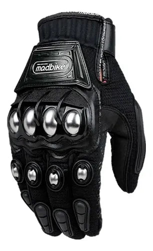 Guantes Madbike Con Proteccion Nudillos Motocicletas Negro Xxl