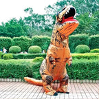 Traje Inflable Dinosaurio Tiranosaurio-rex Halloween Fiestas Niños 120-150cm Marrón 120-150 Cm