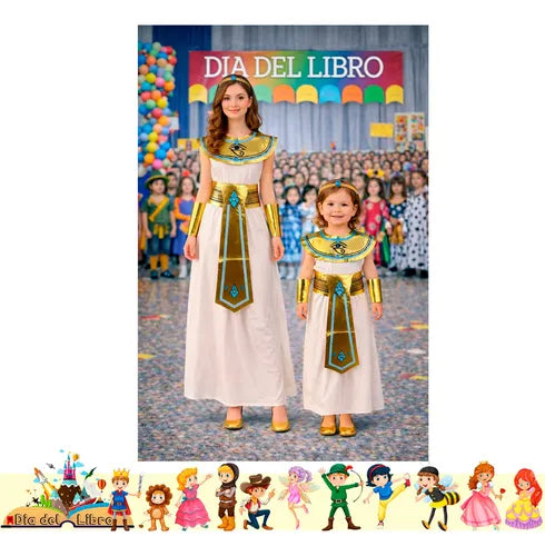 Disfraz Cleopatra Cuentos Infantiles Dia Del Libro Halloween Blanco