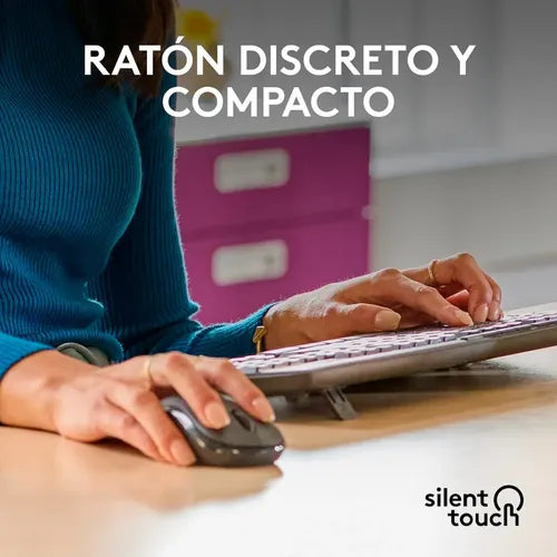 Kit Teclado Y Mouse Inalambrico Logitech Mk370 For Bussiness Negro
