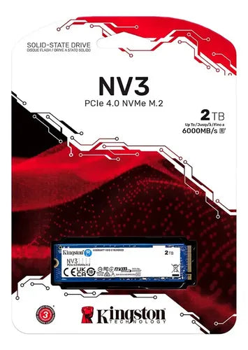 Disco Solido Ssd Interno Kingston Nv3 2tb M.2 Pcie 4.0 Nvme Azul