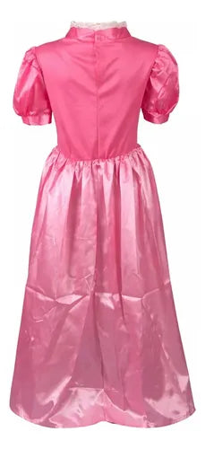 Disfraz Vestido Princesa Peach Día Del Libro Cuento Infantil Peach