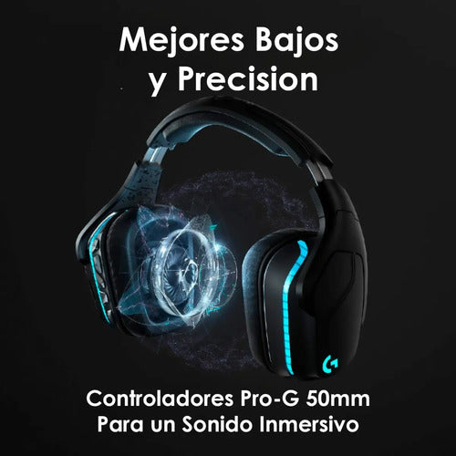 Audifonos Gamer Logitech G935 Rgb Dts 7.1 Multiplataforma Negro/azul