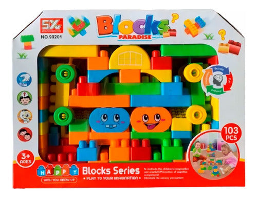 Bloques De Juguetes 103 Piezas Para Niños Creativo Didactico 103
