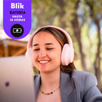 Audifono Inalambricos Blik Soul250 Bluetooth 5.4 Bateria 20h Rosa