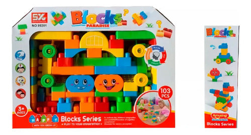 Bloques De Juguetes 103 Piezas Para Niños Creativo Didactico 103