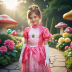 Disfraz Vestido Princesa Peach Día Del Libro Cuento Infantil Peach