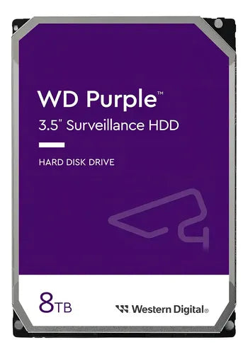 Disco Duro (dvr) Interno Sata 8tb Purpura Western Digital Wd85purz Negro