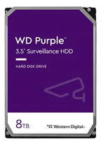 Disco Duro (dvr) Interno Sata 8tb Purpura Western Digital Wd85purz Negro