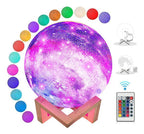 Lámpara Galaxia 3d 18cm Touch Recargable / Exc Centros Mesas Madera Galaxia
