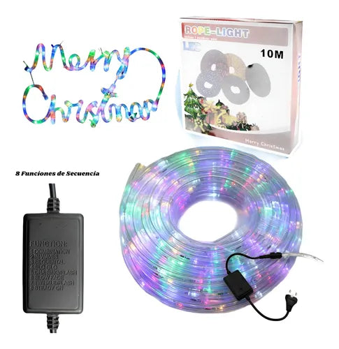 Guirnalda Tipo Manguera 10m - 100led Luces Para Navidad Ip67