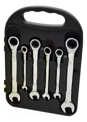 Set Llaves Punta De Corona 7pcs Tipo Chicharra Acero