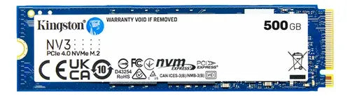 Disco Solido Ssd Interno Kingston Nv3 500gb M.2 Pcie 4.0 Azul