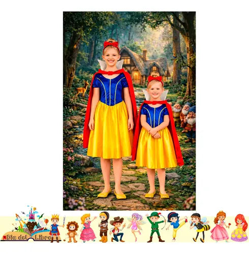 Disfraz Princesa Blanca Nieves Cuento Infantil Dia Del Libro Amarillo