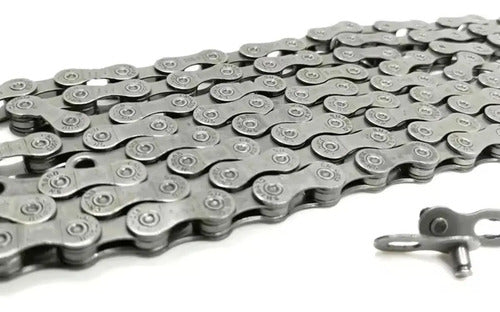 Cadena 116 Links Para Bicicleta Ruta Ic51 De 8 Velocidades Plateado