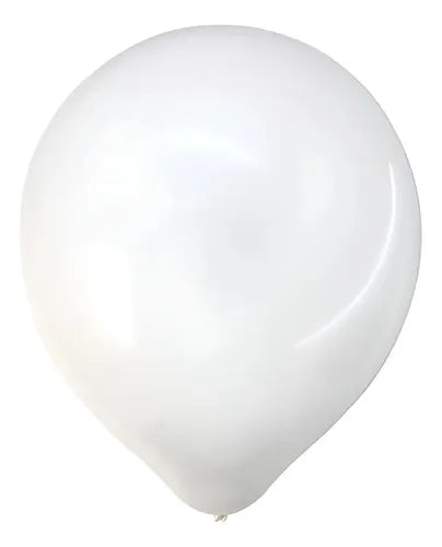 Globo Liso 23cm #9 Bolsa 50uds Los Colores - Cotillon Color Blanco