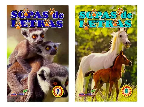 Sopas De Letras Animales Pack De 6 Unidades