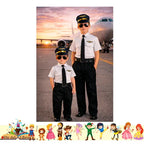 Disfraz Traje Piloto Cuentos Infantiles Dia Del Libro Niños Blanco