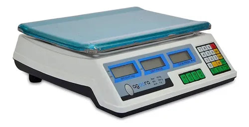 Balanza Digital Recargable 40kg Bascula Con Luz Led Pesa Blanco