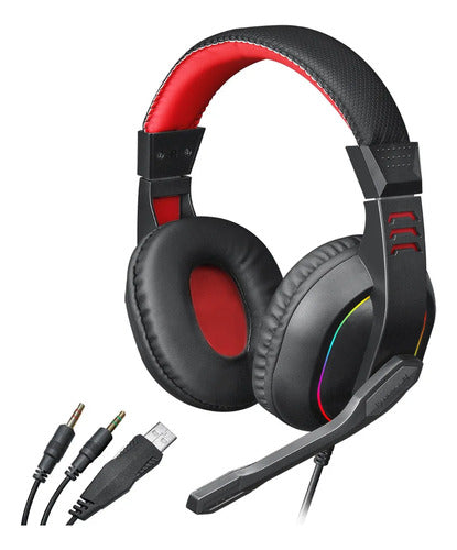 Audifonos Gamer Redragon Ares H120 Rgb Jack 3.5mm Microfono Negro