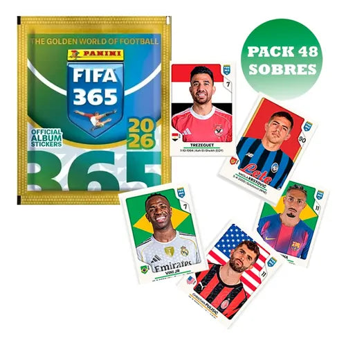 Pack 48 Sobres Panini Fifa 365 2026 240 Laminas Original Sellado