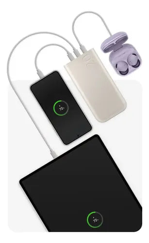 Cargador Portatil Bateria Power Bank Samsung 20.000mah 45w Beige