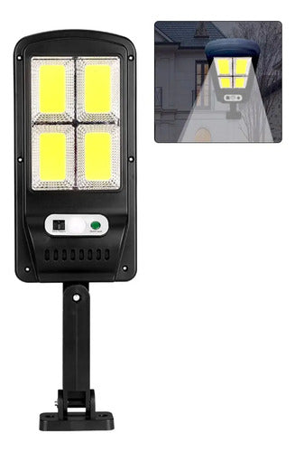 Foco Estilo Farol Solar Led Con Sensor De Movimiento Negro Blanco