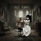 Muñeca Caballo Mecedor Animatronic Decoracion Halloween 72cm