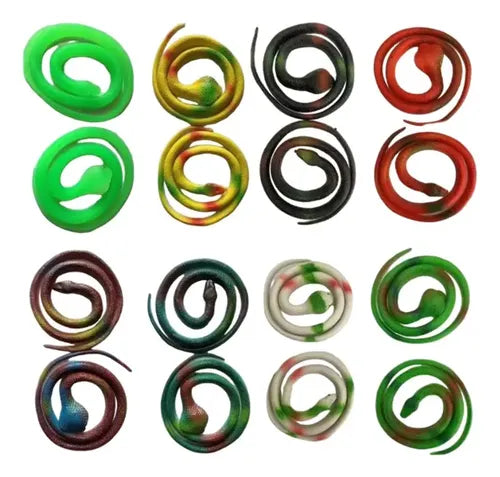 Pack 6 Serpientes De Gomas 70cm Sorpresa Bromas Surtidas Surtido