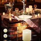 Pack 24 Velas Té Led Pilas Efecto Fijo Llama Boda Decoracion Amarillo Velas