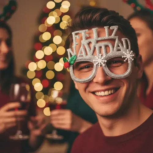 Pack 12 Lentes Anteojos Surtido Fiestas Celebracion Navideña Surtido Feliz Navidad