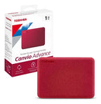 Disco Duro Externo Toshiba 1tb 2.5  Usb 3.2 Canvio Advance Rojo