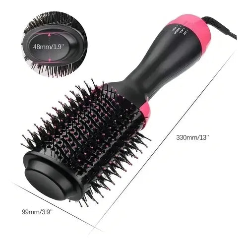 Cepillo Alisador Secador One Step Ion Modelo Nv-7211 Rosa