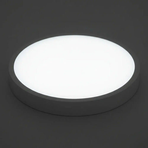 Panel Led Foco Blanco Frío 28cm Sobrepuesto Redondo 24w Blanco