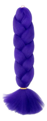 Extension Trenza Rumi Guerreras K Pop Disfraz Cosplay 60cm Violeta
