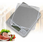 Pesa Gramera Joyería Y Cocina Precisión 0.1 - 2000g Báscula Plateado