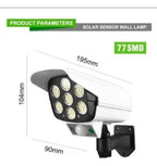 Pack De 4 Focos Tipo Cámara De Seguridad Sensor + Control Blanco