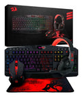 Kit Gamer Redragon Teclado Mouse Y Audifonos S101 Combo 4en1 Negro