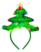Pack 12 Cintillos Diademas Arbol Led Celebraciones Navideñas Verde