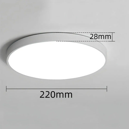 Panel Surface 18w Redondo - Unidad - 1 - 220v - Blanco - Blanco - 6500 K